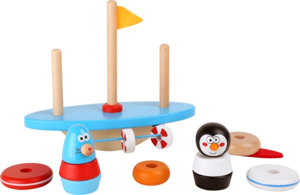 Žaislų klubas Ruonis ir pingvinas balansiniame laive