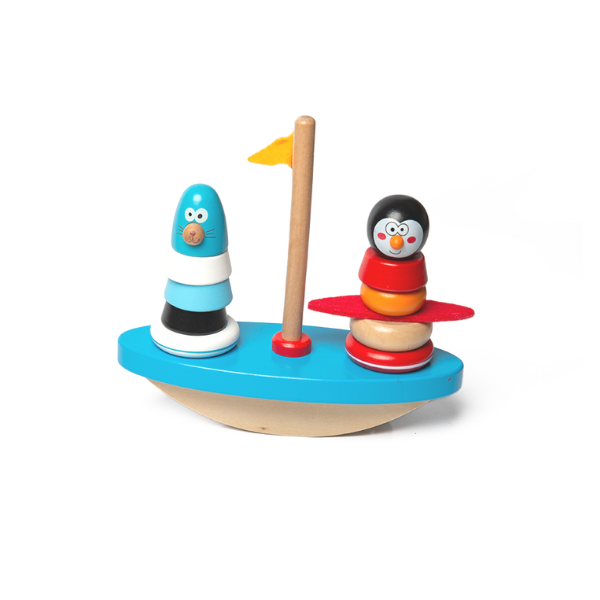 Žaislų klubas Ruonis ir pingvinas balansiniame laive